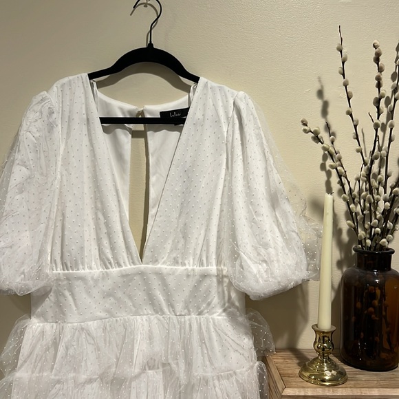 Lulu’s White Tulle Dress - Picture 2 of 6